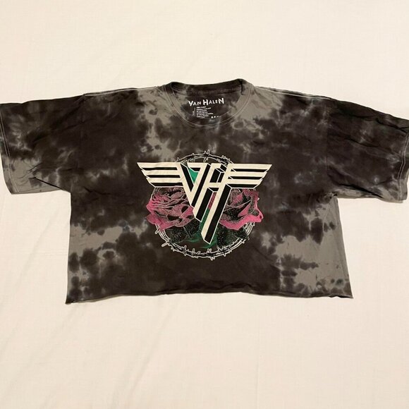 Van Halen Womens Crop Top Size M/L Tshirt Shirt Tie Dye - Picture 1 of 15